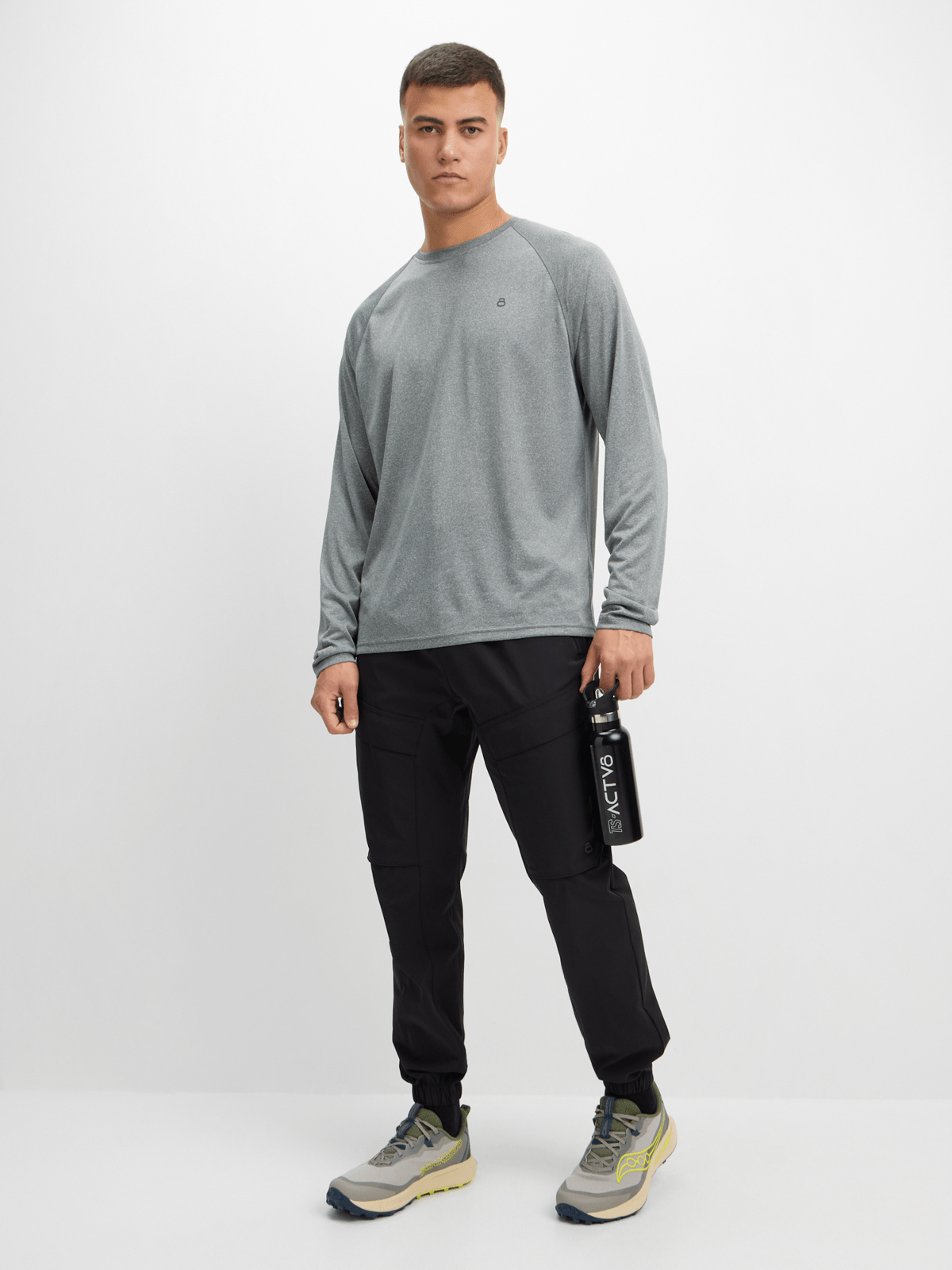 TS Men's Legacy Gray Melange Performance Long Sleeve Tee - Stay Cool, Protected