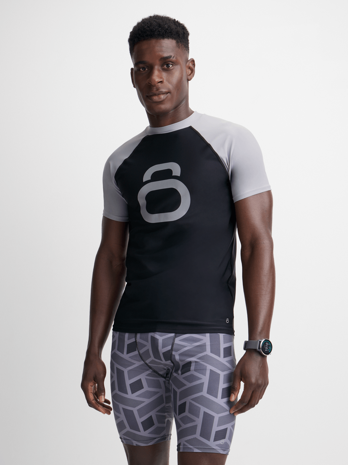 TS KB Men's Quick-Dry Grey/Black Rash Vest: Ultimate UV Protection for Water Sports