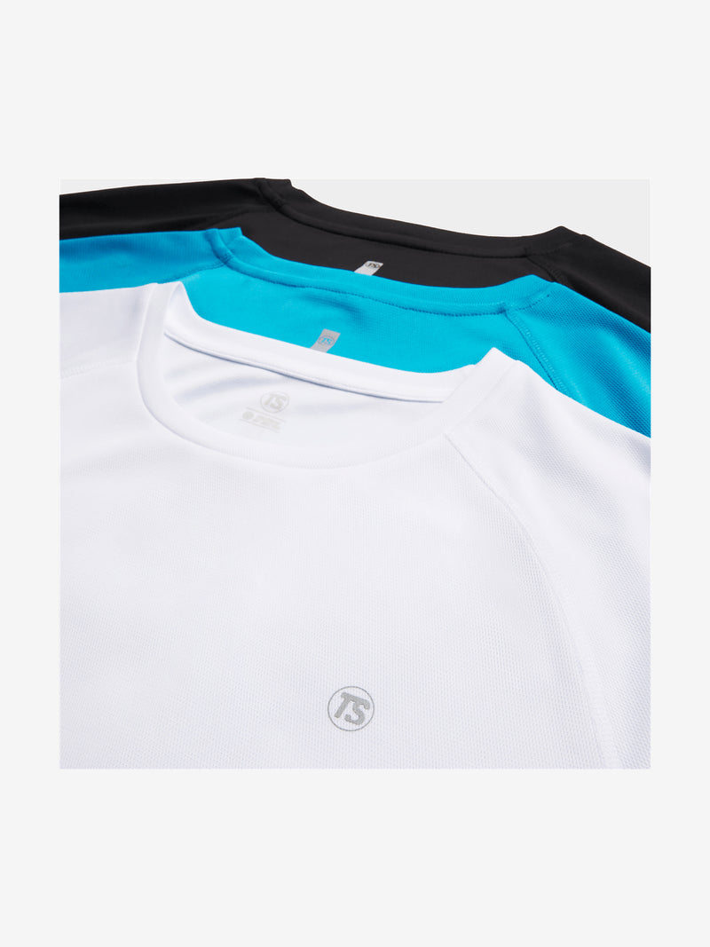 Men's Dri-Tech White Performance T-Shirt: Lightweight, Reflective, Chafe-Reducing Top