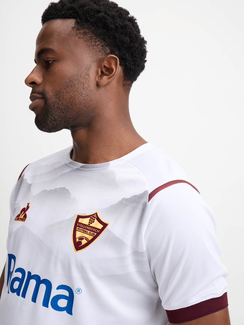 Le Coq Sportif Mens Stellenbosch FC Away 25/26 White Stadium Football Jersey
