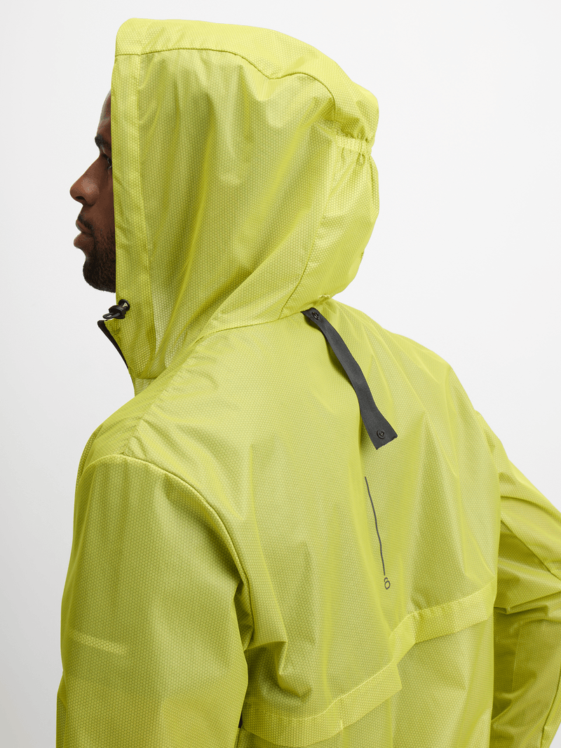 TS Men's Summit Marathon Ultralight Lime Running Jacket: Vented, Water-Resistant, Wind-Blocking