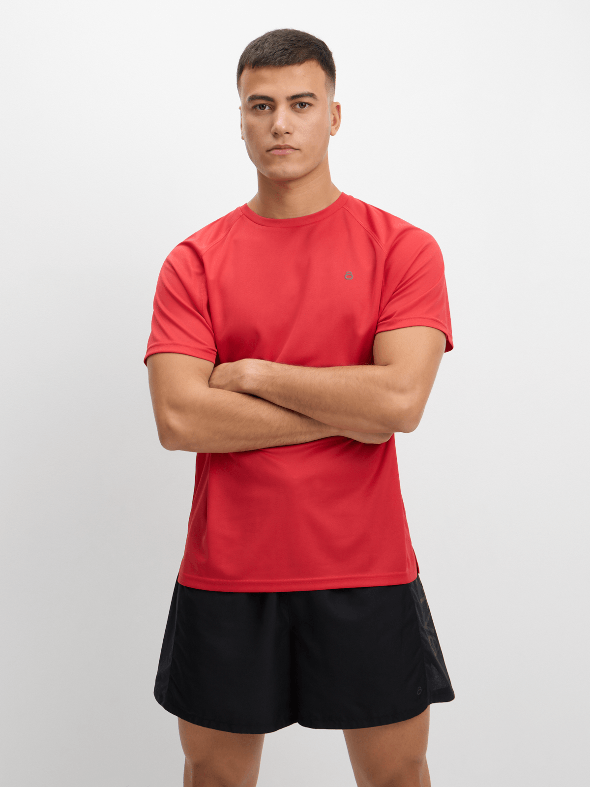 TS Men's Legacy Red Active Tee: Moisture-Wicking, UV Protection, Reflective Comfort.