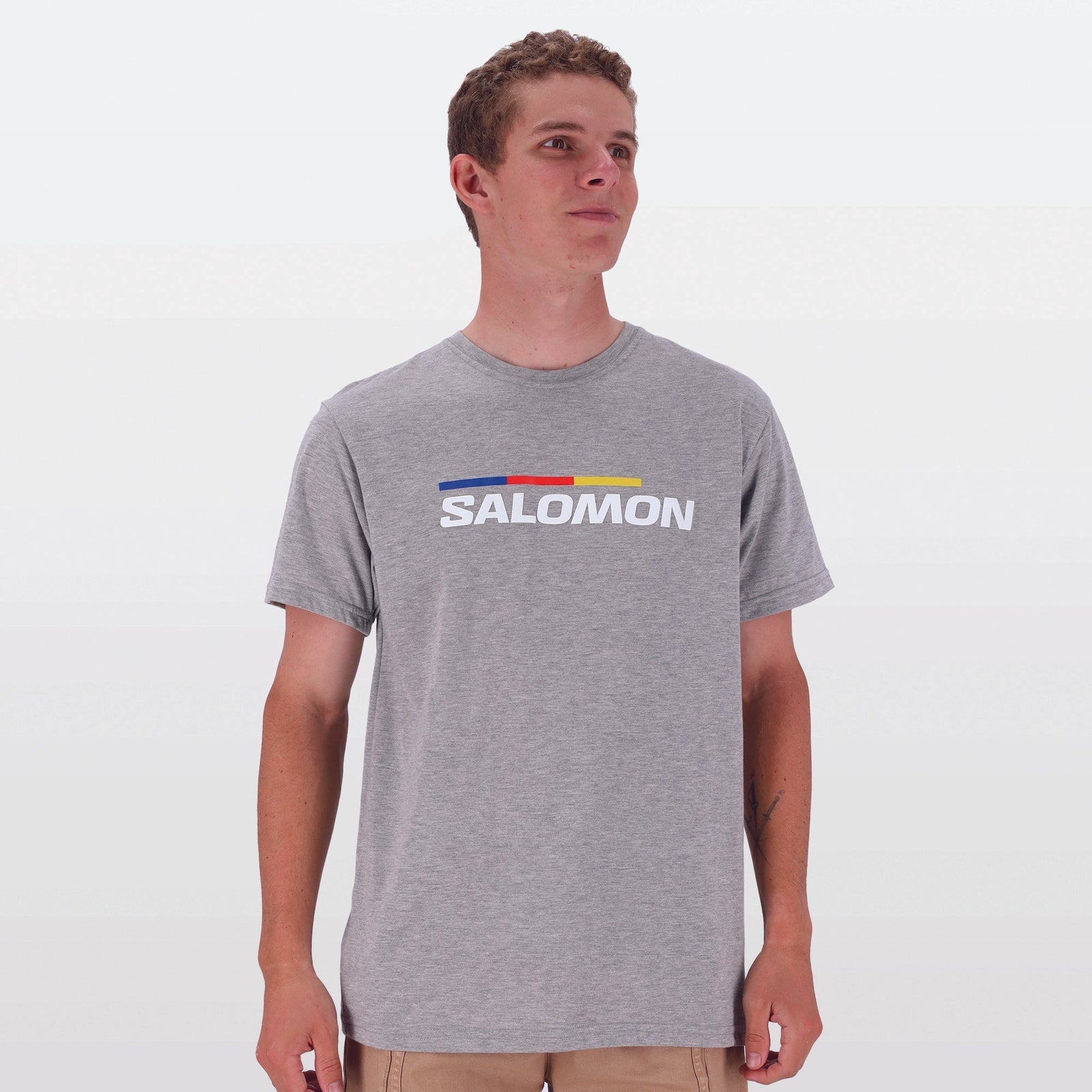 Salomon Men's Old Racer II Cotton Logo Tee - Comfortable Regular Fit