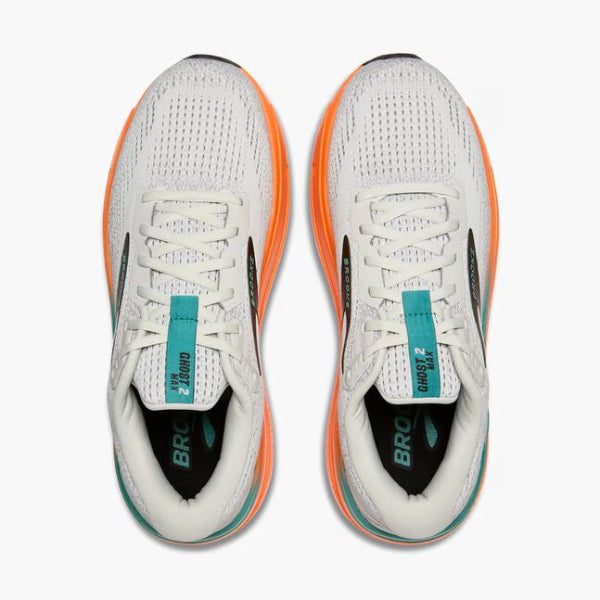 Brooks Ghost Max 2 Oyster Mushroom/Orange/Teal