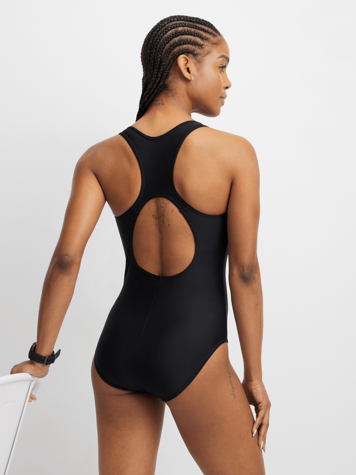 Women's TS KB Performance Racerback One-Piece Swimsuit - Sleek Black Design